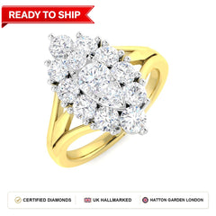 Lab grown diamond earring
