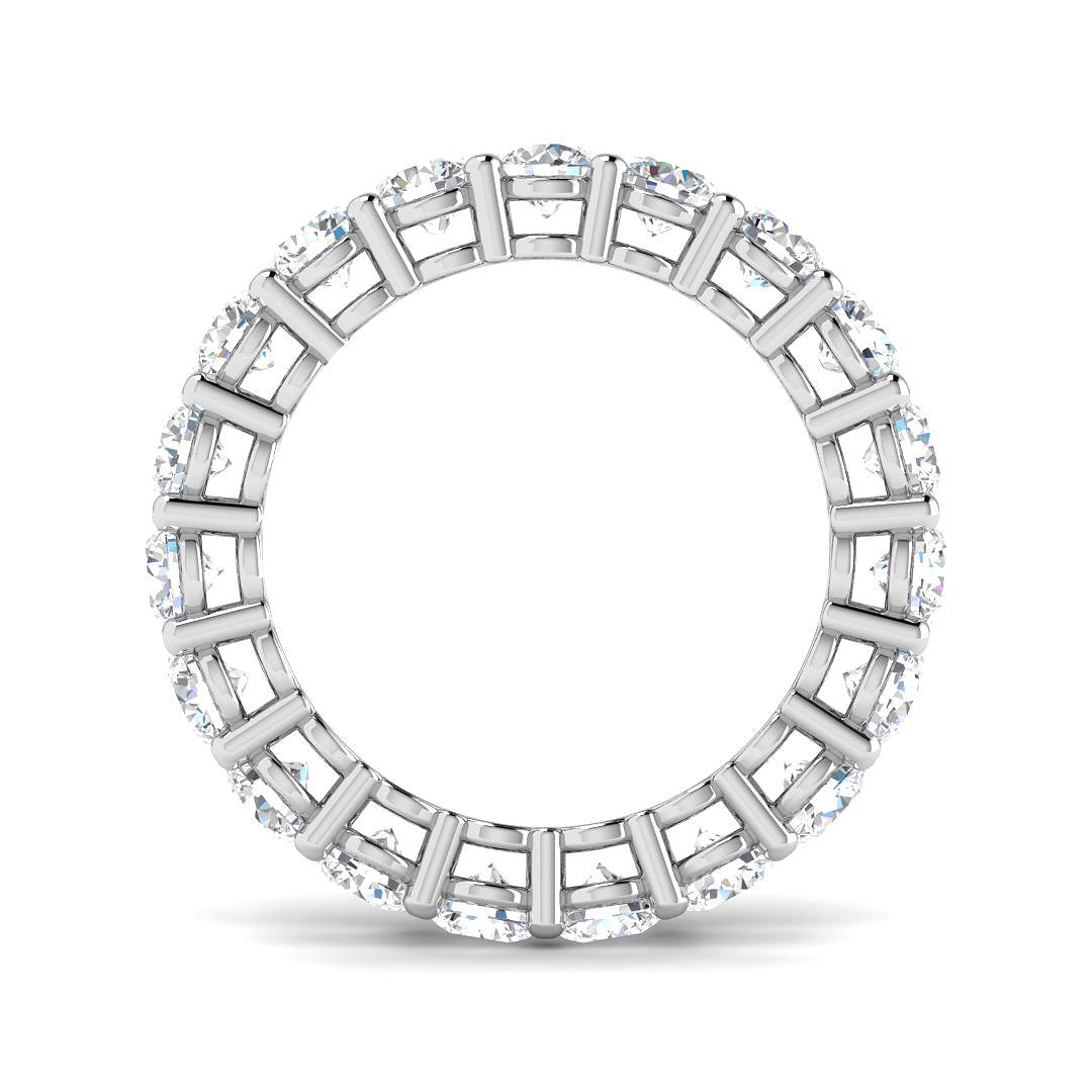 3.00 to 5.00ct Lab-Grown Round Cut D/VVS Diamond Full Eternity Ring.