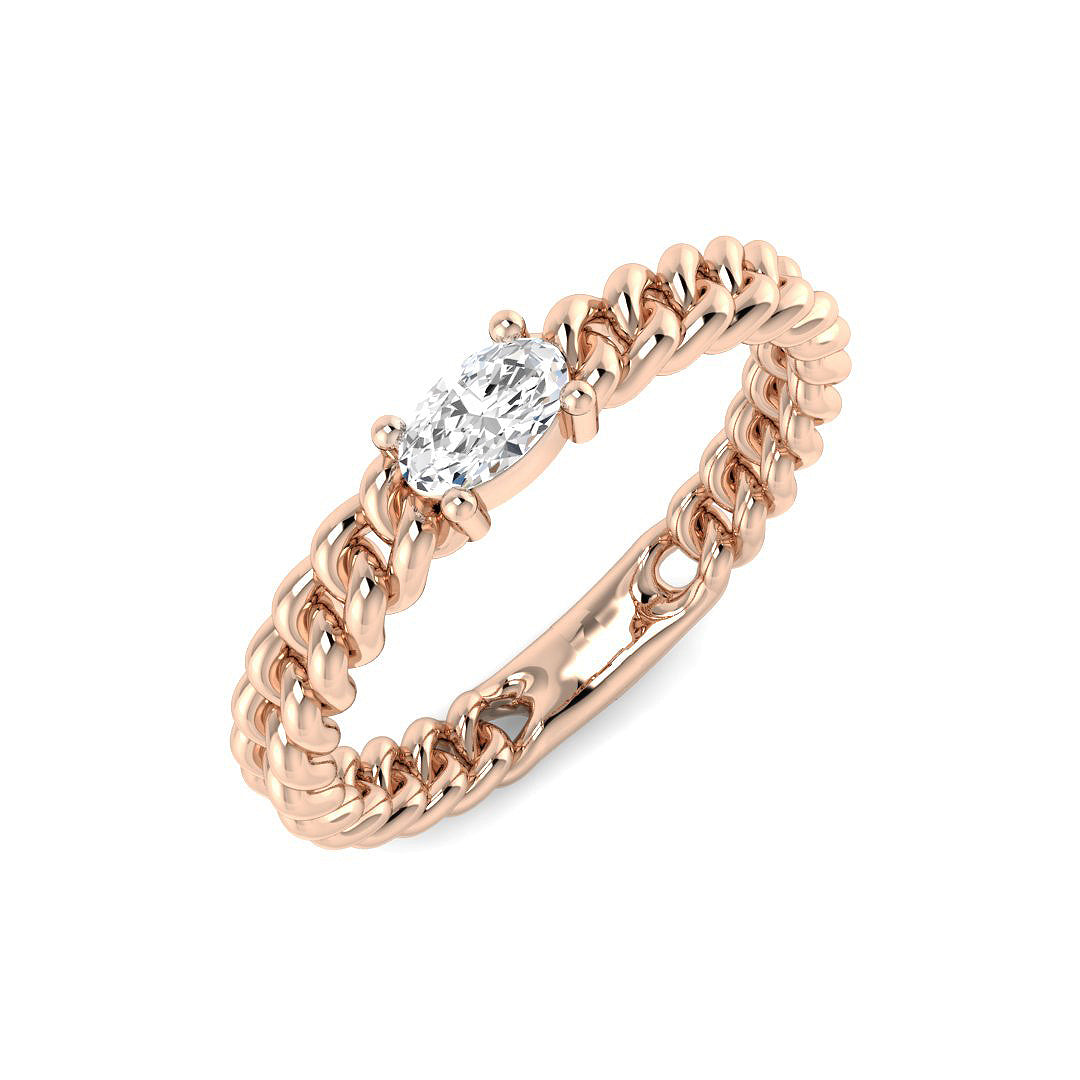 Diamond Carbiff Engagement Ring | 0.2ct | Hallmarked Gold & Platinum