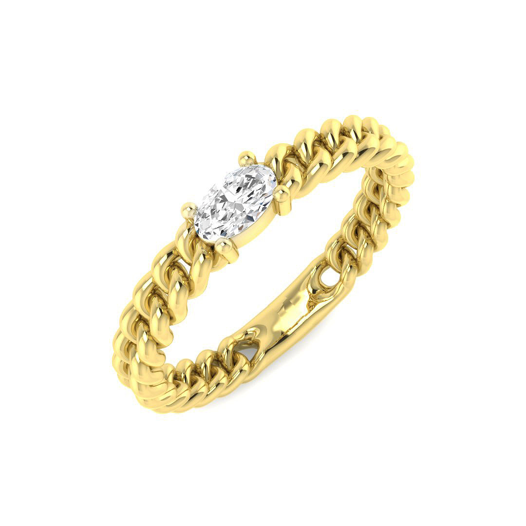 0.20 Ct D-E/VS Lab Grown Diamond Solitaire Ring 9k Yellow Gold Ready To Ship