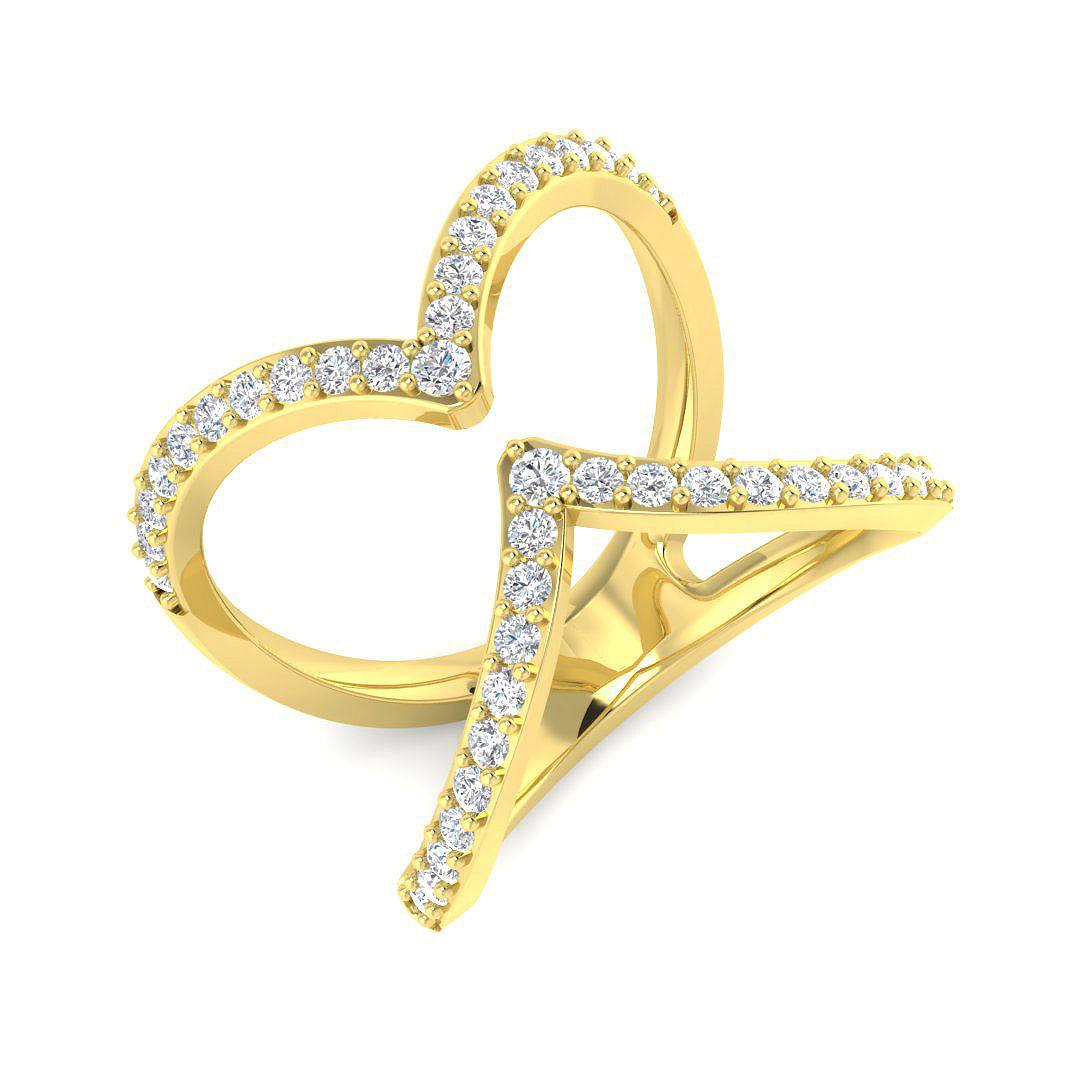Diamond khrewkbury Fancy Ring | 0.5ct | Hallmarked Gold & Platinum