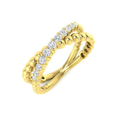 0.30Carat D-E/VS Lab Grown Diamond Fancy Wedding Ring 9k Yellow Gold Ready To Ship