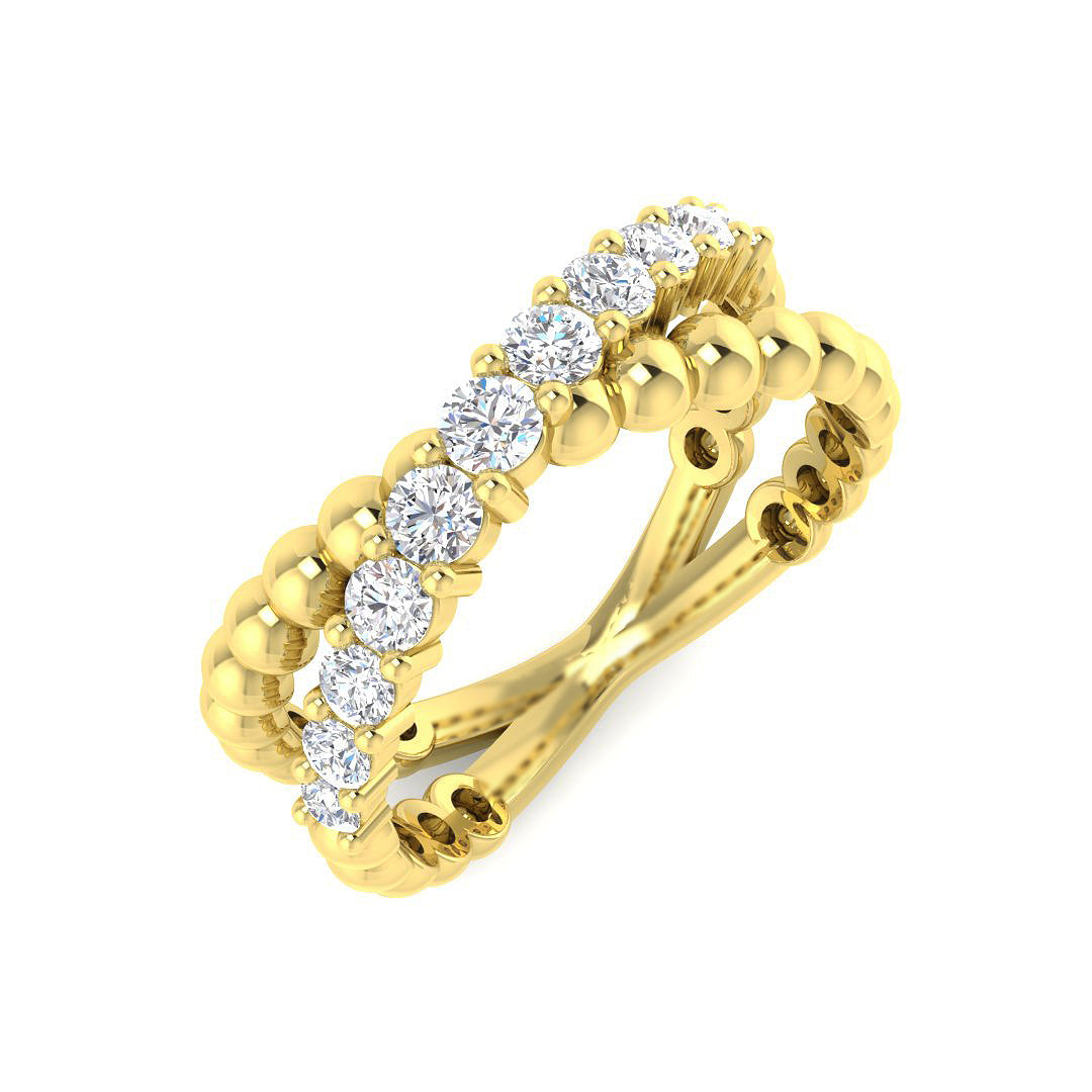 Fancy Half Eternity Diamond Ring | 0.25–0.75ct | Lab & Natural