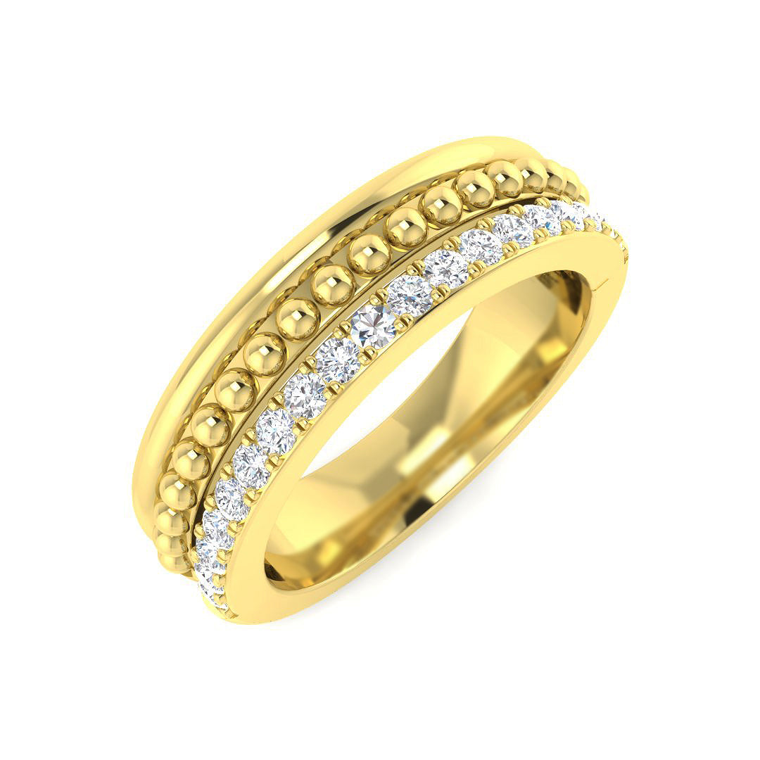 Lab & Natural Diamond Fancy Ring | 0.33ct | Hallmarked Gold & Platinum