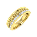 Lab & Natural Diamond Fancy Ring | 0.33ct | Hallmarked Gold & Platinum