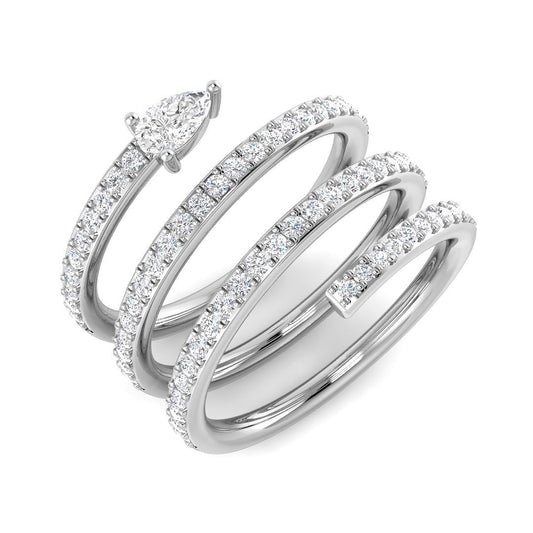 Fancy Diamond Ring | 0.75ct | Lab-Grown D/VVS & Natural F/VS | Hallmarked