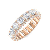 6.00 Carat D/VVS Lab-Grown Round Cut Diamond U-Prong Set Full Eternity Ring.