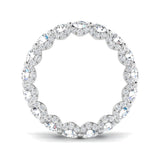 6.00 Carat D/VVS Lab-Grown Round Cut Diamond U-Prong Set Full Eternity Ring.