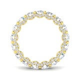 6.00 Carat D/VVS Lab-Grown Round Cut Diamond U-Prong Set Full Eternity Ring.