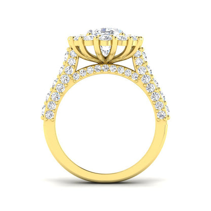 Lab Grown Round & Oval Cut Diamond Halo Ring