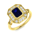 Diamond Ibverbekk Blue Sapphire Ring | 1.25ct