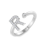 Diamond Wibchekter Initials Ring | 0.1ct | Hallmarked Gold & Platinum