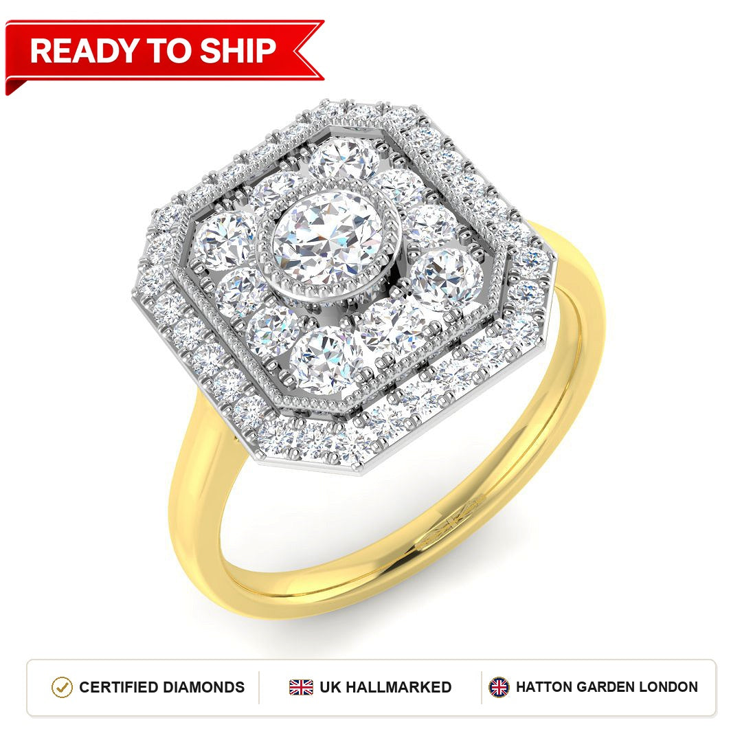 Lab grown diamond earring