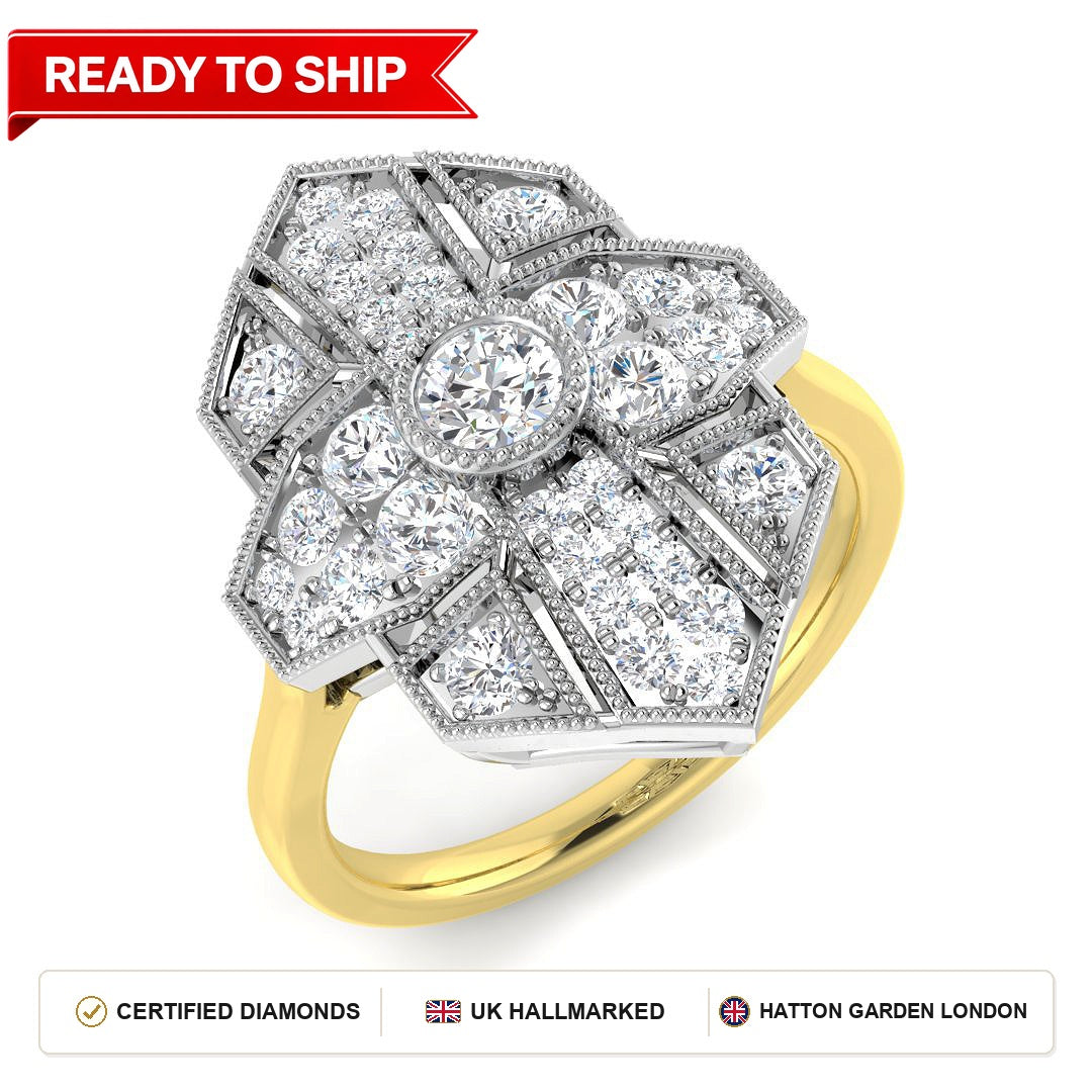 Lab grown diamond earring