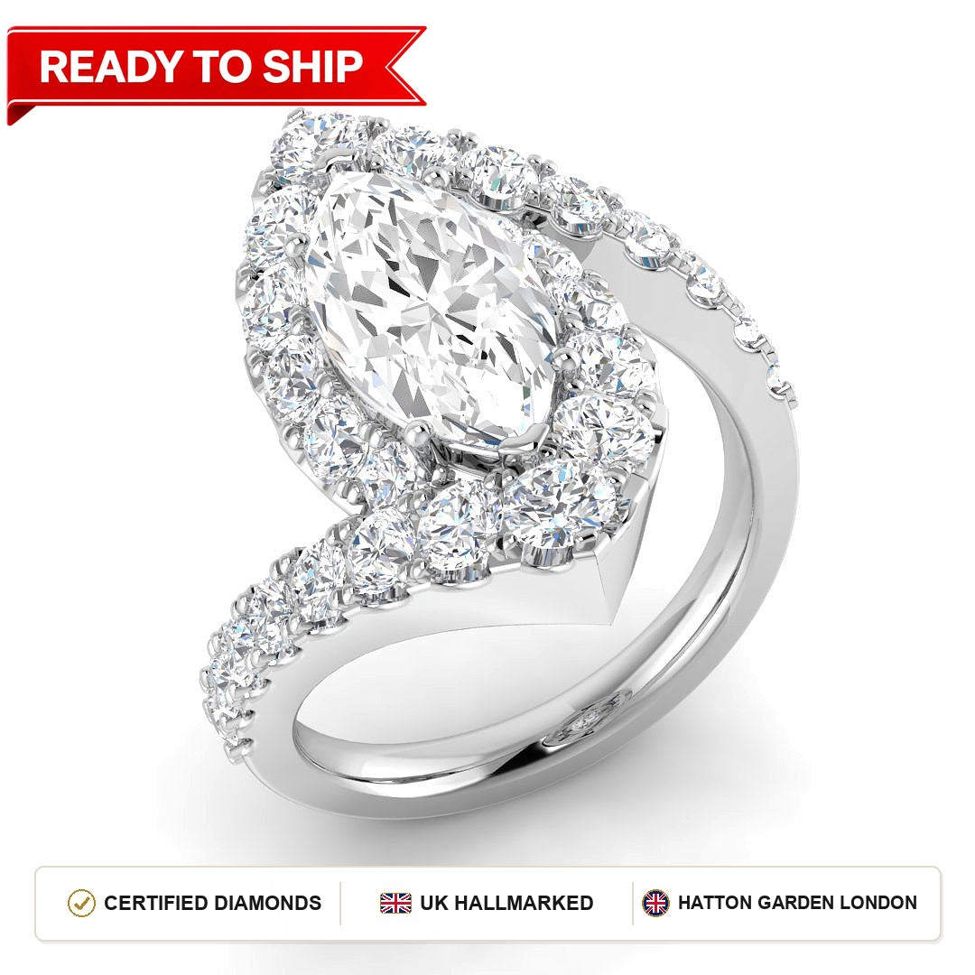 Lab grown diamond earring