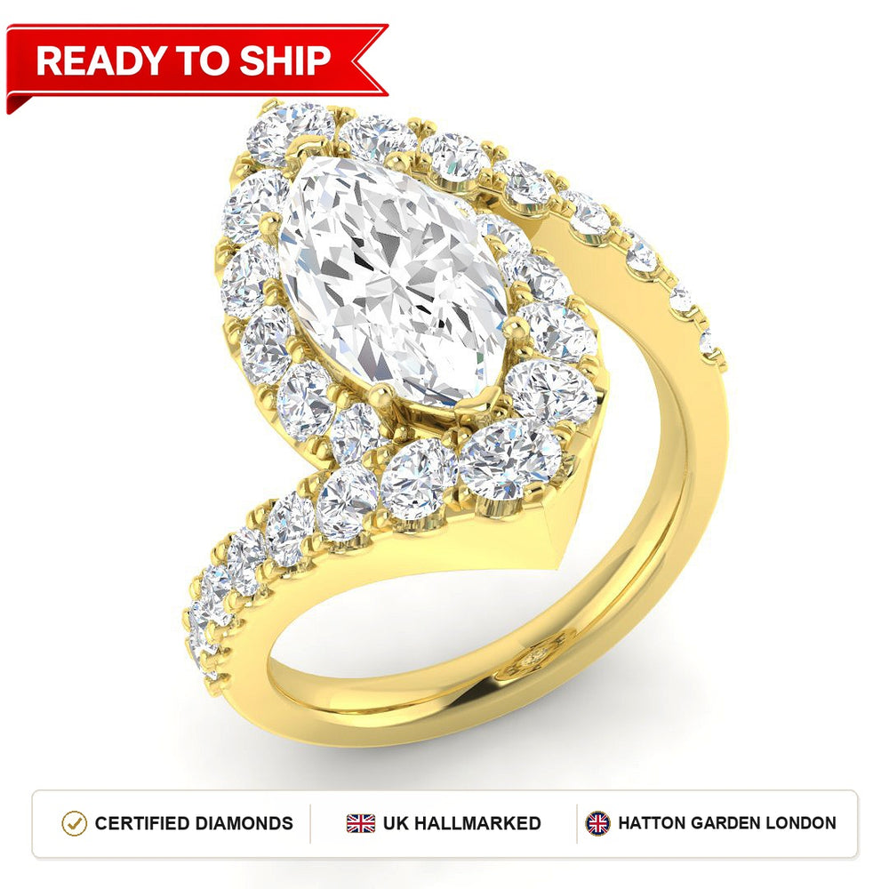 Lab grown diamond earring