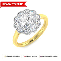 Lab grown diamond earring