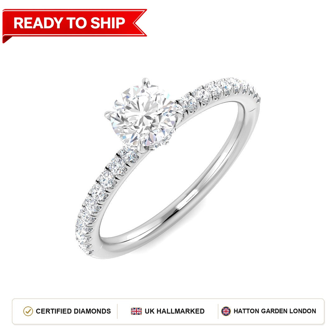 Lab grown diamond earring
