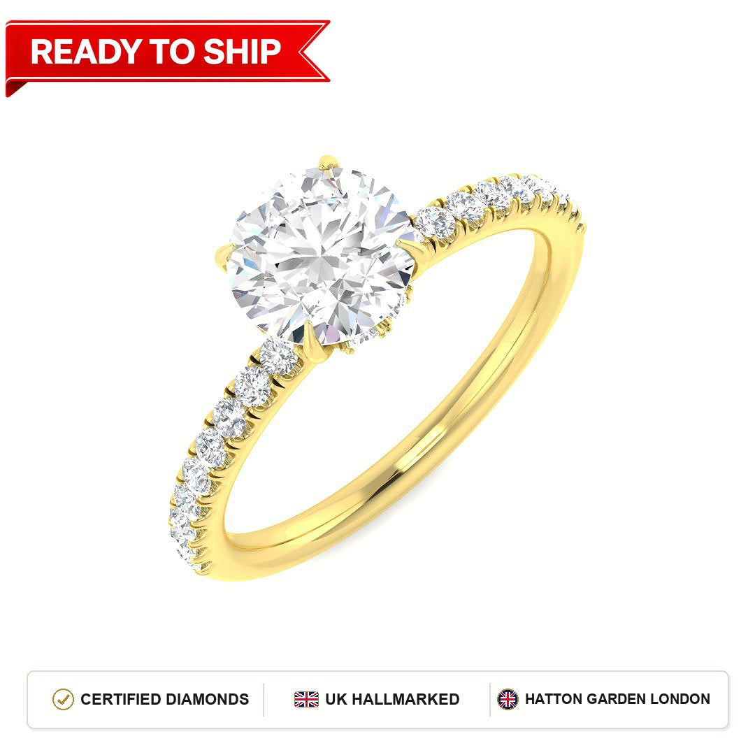 Lab grown diamond earring