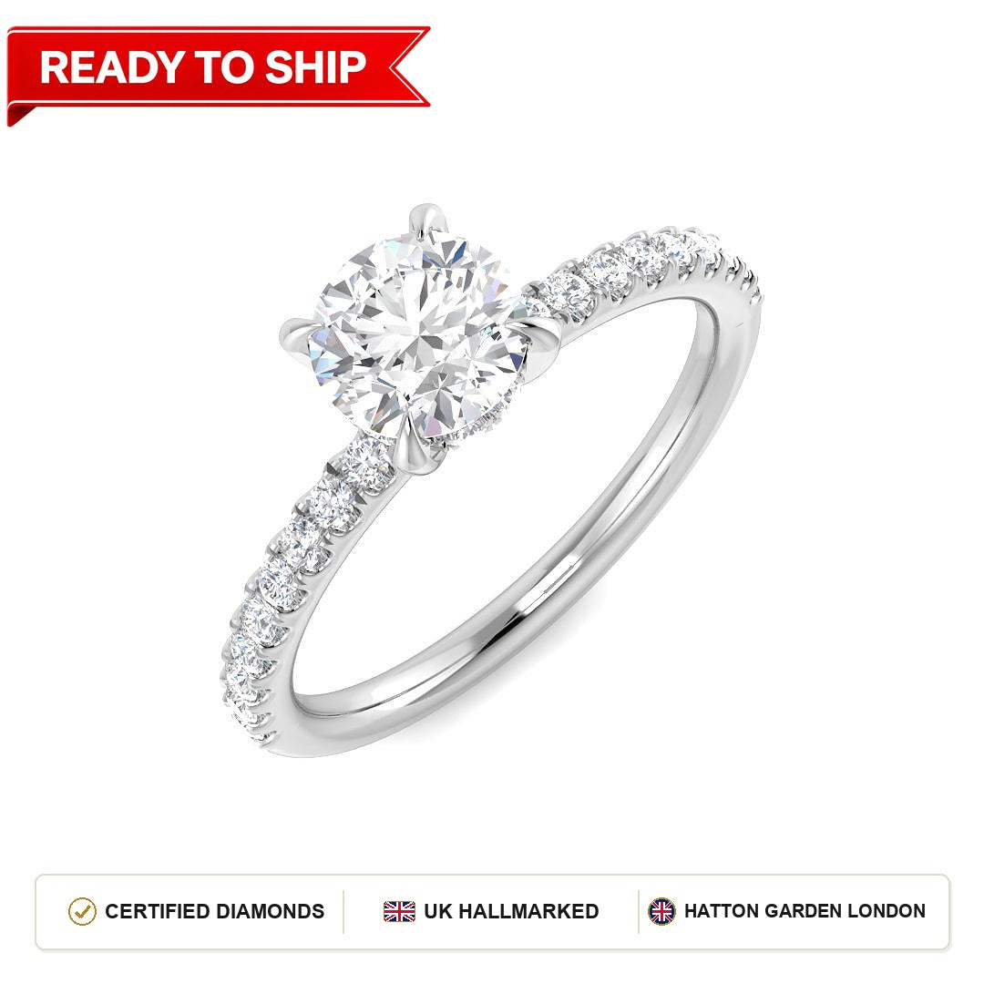 Lab grown diamond earring