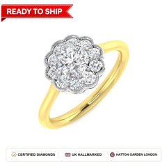 Lab grown diamond earring