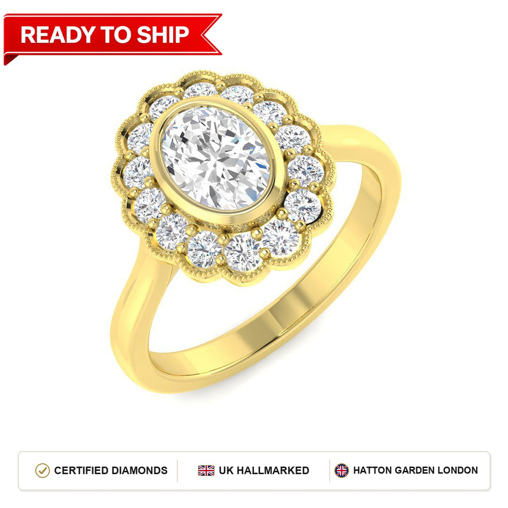 Lab grown diamond earring