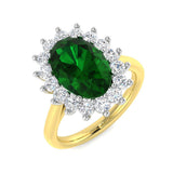 Diamond Eaktbourbe Emerald Ring | 3ct - 5ct