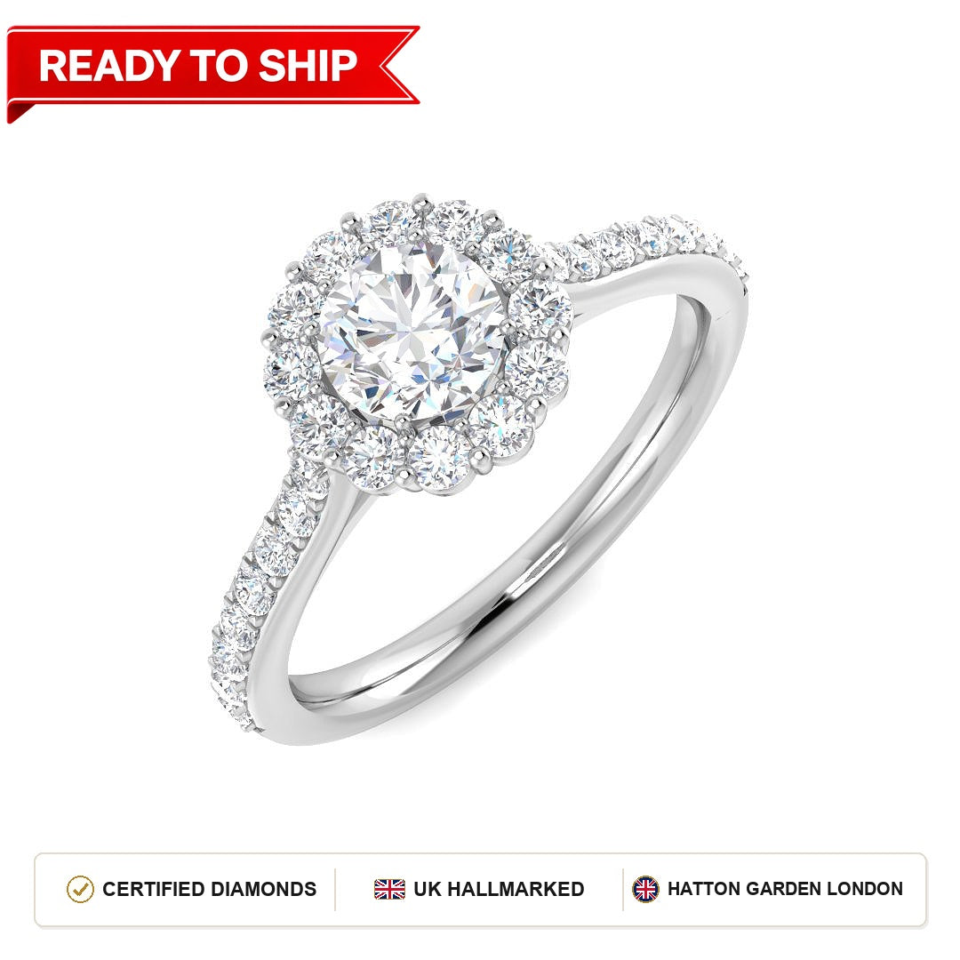 Lab grown diamond earring