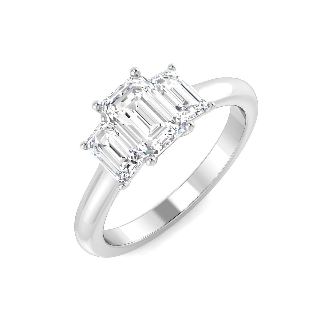 1.6Ct Lab Grown Diamond Ring in Platinum | Ring Size - M