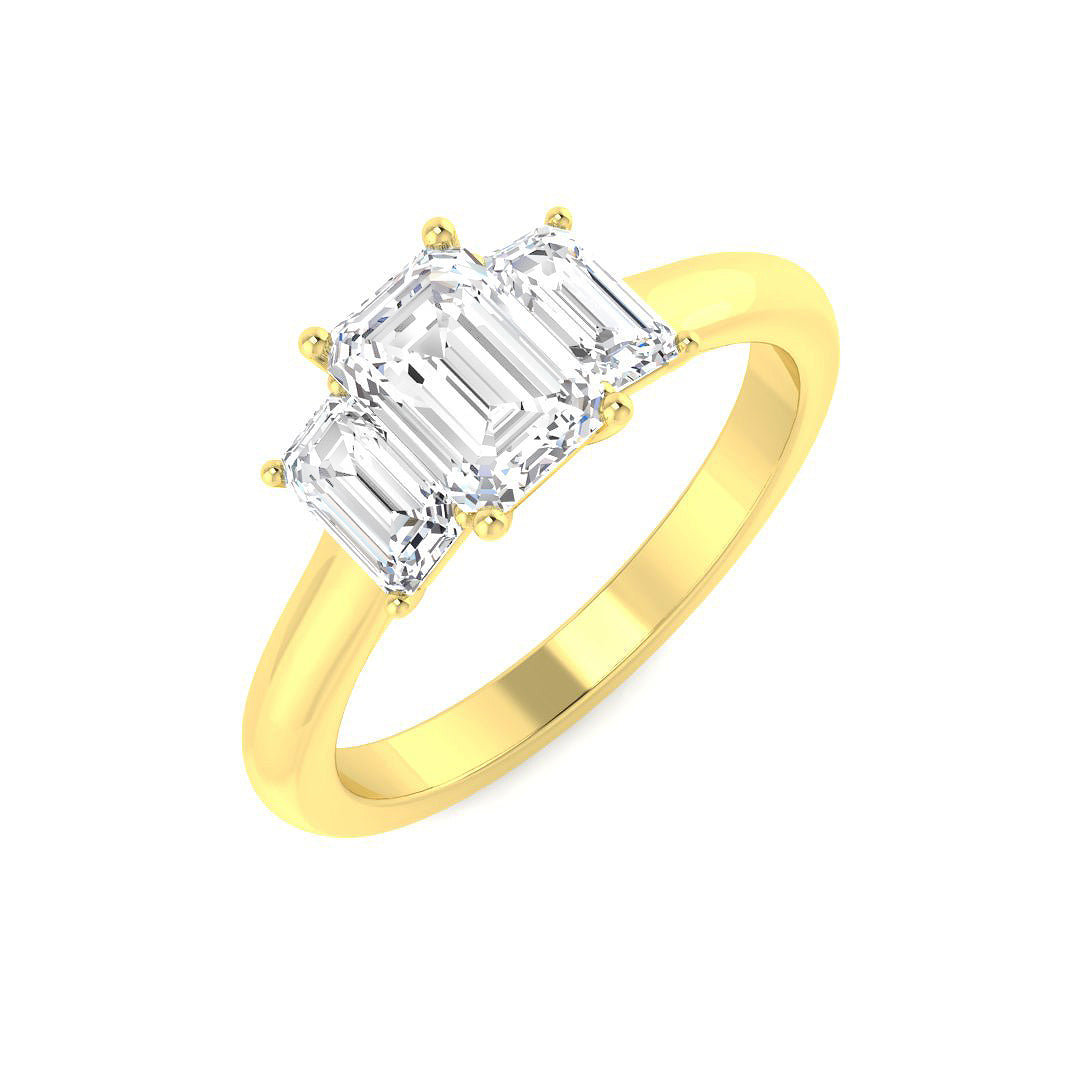 1.6Ct Lab Grown Diamond Ring in 9k Yellow Gold | Ring Size - M