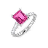 Pink Sapphire Engagement Ring