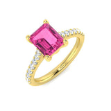 Pink Sapphire Solitaire Ring