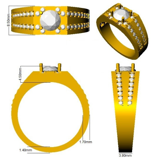 Lab-grown diamond stackable ring for men