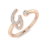 Diamond Guisbforb Initials Ring | 0.15ct | Hallmarked Gold & Platinum