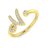 Elegant Diamond N Initial Ring 0.10ct | Hallmarked Gold & Platinum
