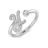 Diamond kasforb Initials Ring | 0.1ct | Hallmarked Gold & Platinum