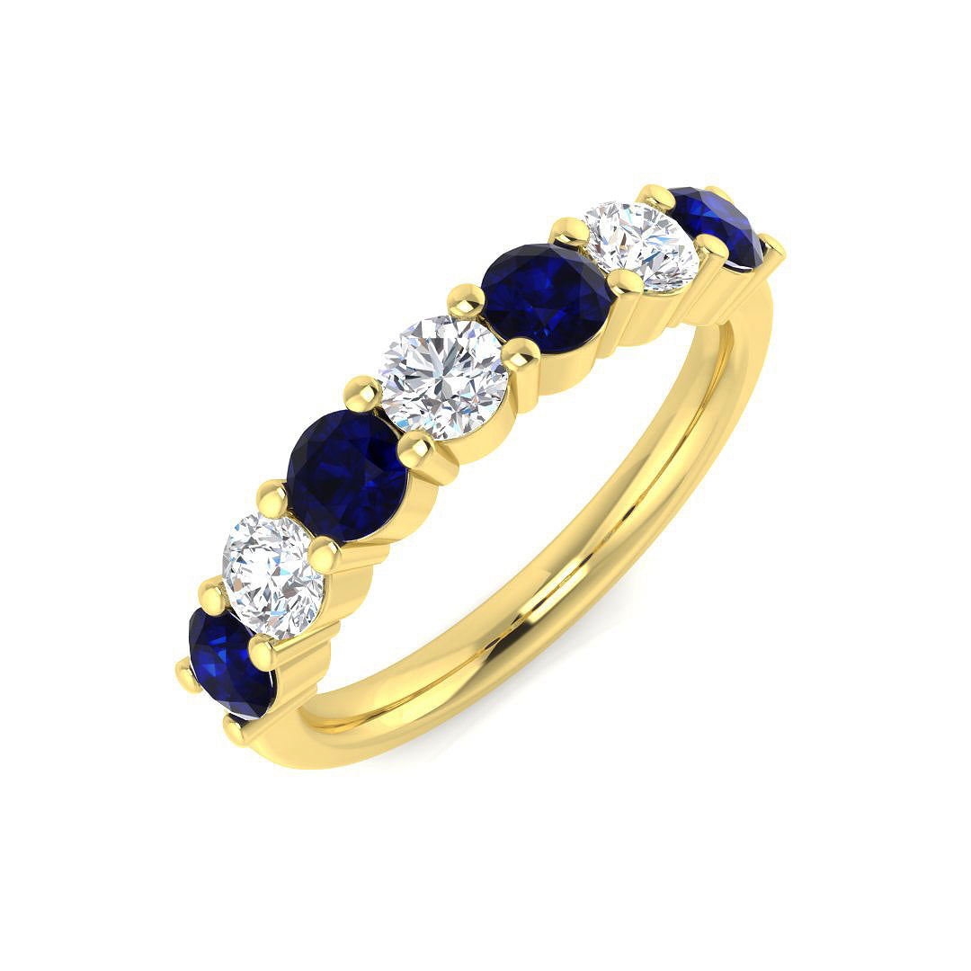 Diamond Dirletob Blue Sapphire Ring | 0.5ct - 2.75ct