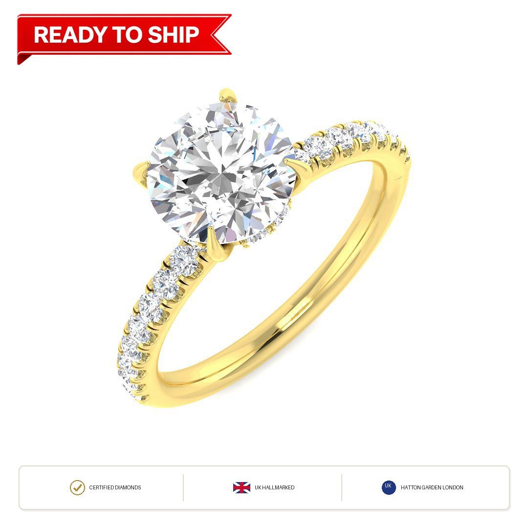 Lab grown diamond earring