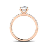 Eleganter Verlobungsring mit Pavé-Schulterpartie und IGI-zertifiziertem, im Labor gezüchtetem Diamanten