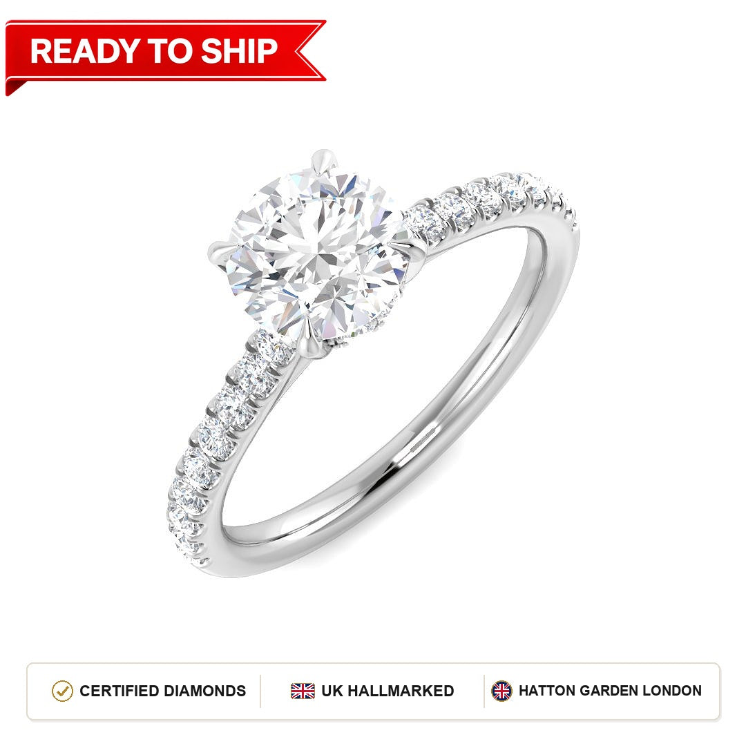 Lab grown diamond earring