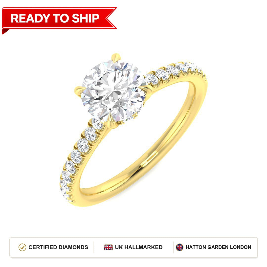 Lab grown diamond earring