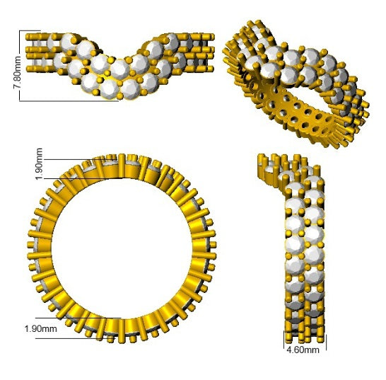 Round Brilliant Diamond Wedding Ring