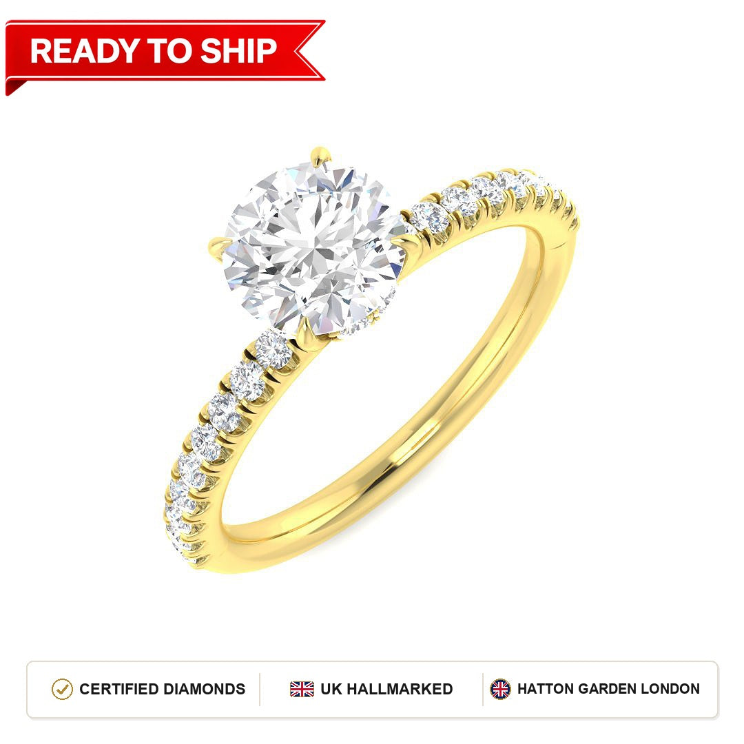 Lab grown diamond earring