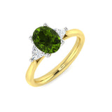 Green Sapphire Diamond Ring UK