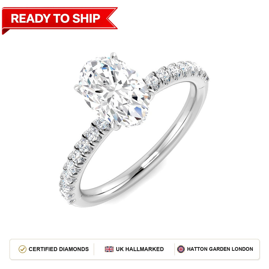 Lab grown diamond earring