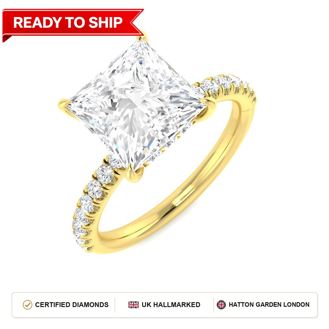 Lab grown diamond earring