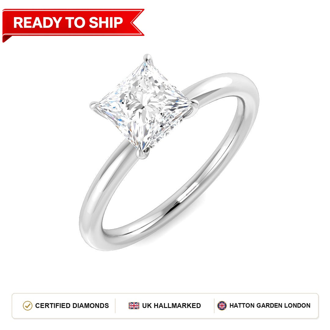 Lab grown diamond earring