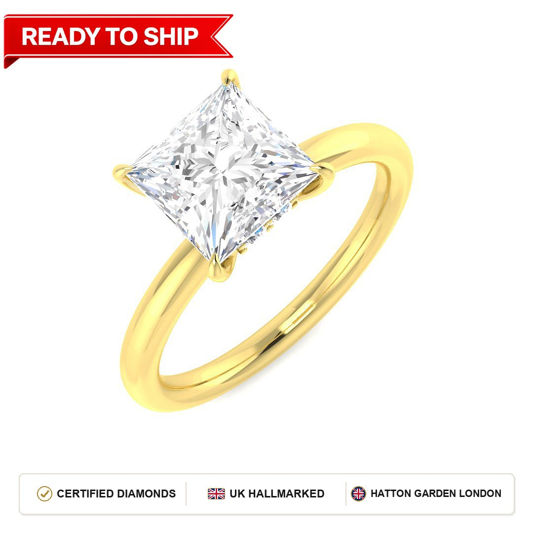 Lab grown diamond earring