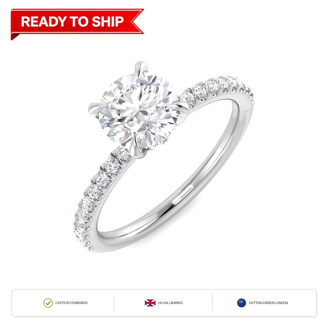 Lab grown diamond earring
