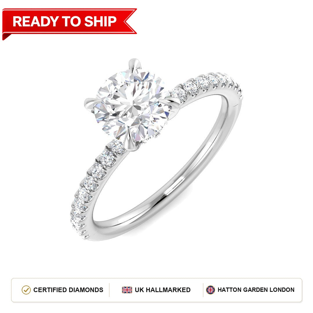 Lab grown diamond earring